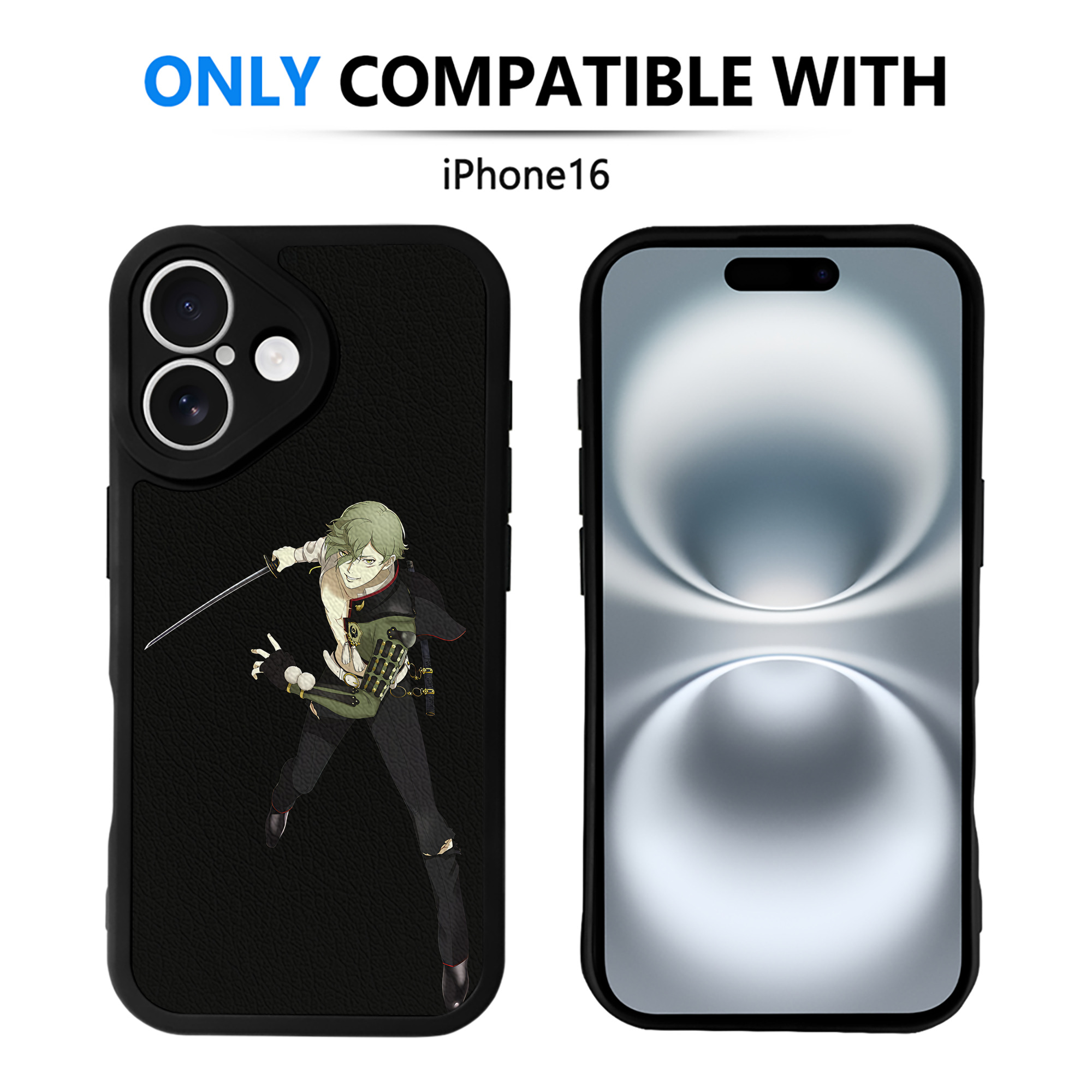 （画像用） 刀剣乱舞 Touken Ranbu 【iPhone 16シリーズ対応】シリコンスマホケース（レザー調） 材質：シリコン